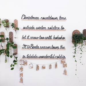 Little Type Co Holiday Script Words Accessory