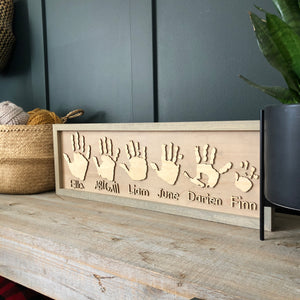 Personalized Kids Hand Print Sign