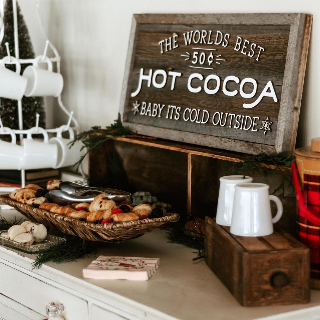 Worlds Best Hot Cocoa Rustic Sign