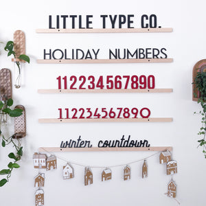 Little Type Co RED Advent Holiday Numbers Accessory